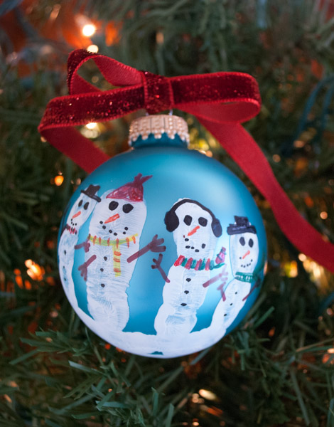 Snowman Handprint Ornaments | Brentwood Public Library