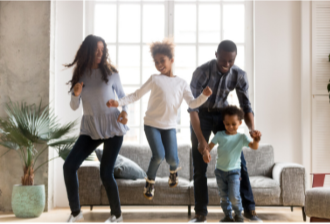 family dancing